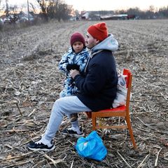 Foto / Maďarsko / Hranice / Uprchlíci / Ukrajina / Rusko / Útok / Invaze / 27. 2. 2022