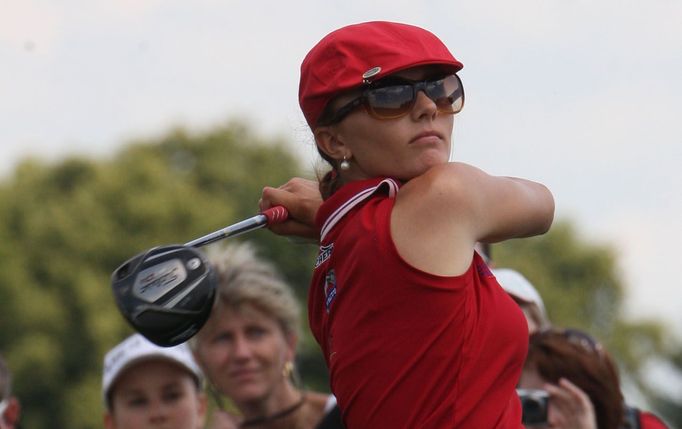 Česká golfistka Klára Spilková v 1. kole Prague Golf Masters.