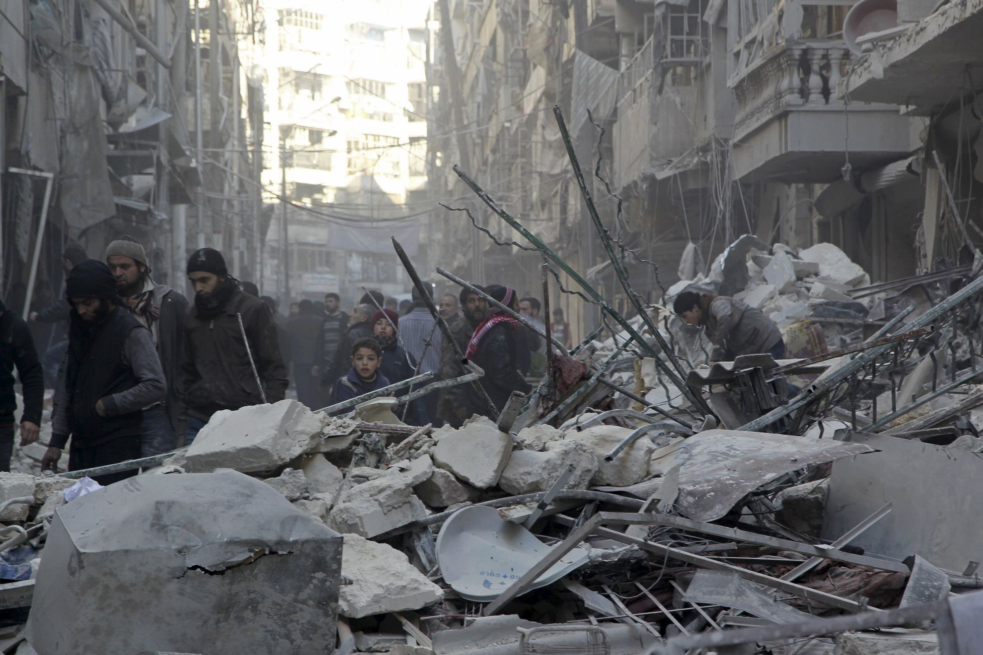 Bombardování v Aleppu