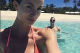 Tomáš Berdych a jeho manželka Ester na dovolené na exotických Maledivách.