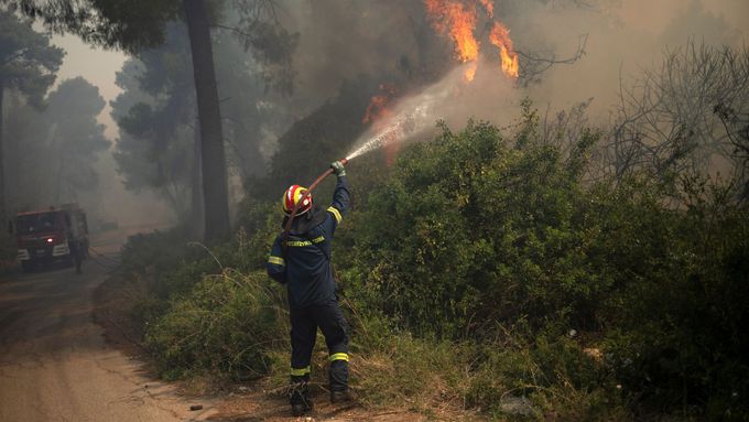 Požár v Řecku - ilustrační foto.