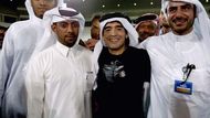 Bývalý argentinský fotbalista Diego Maradona na návštěvě v Kataru.