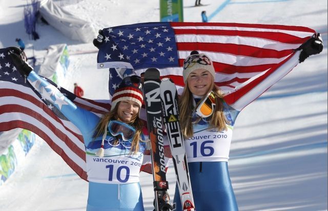 Lindsey Vonnová s Julií Mancusovou na OH