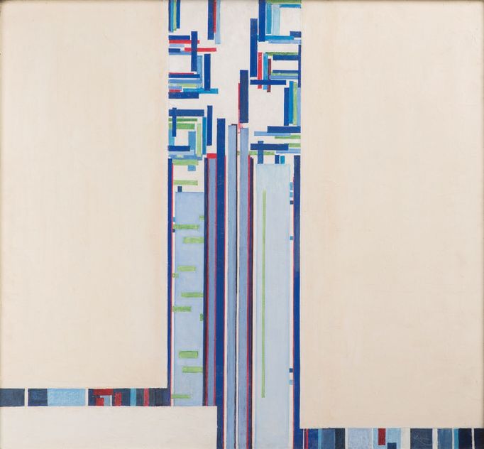 František Kupka: Série C I, 1935, olej, dřevo.