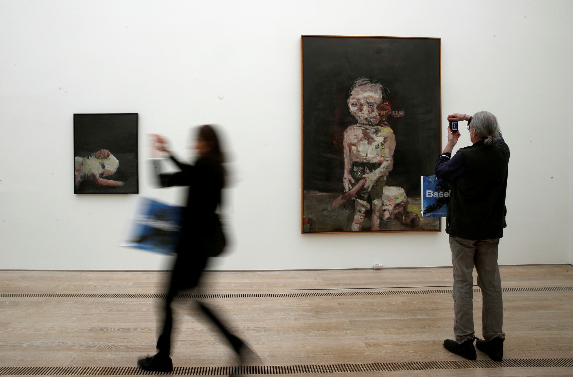 Snímek z výstavy Georga Baselitze ve Fondation Beyeler