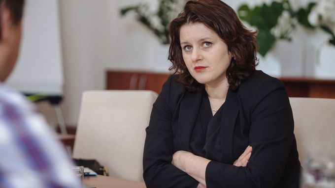 Ministryně práce a sociálních věcí za ČSSD Jana Maláčová během rozhovoru 5. června 2020