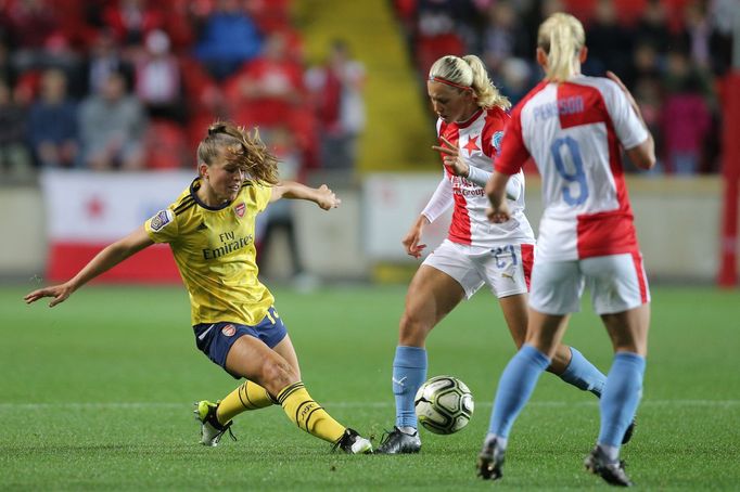 Liga mistryň, Slavia - Arsenal: Lia Wattová a Kateřina Svitková