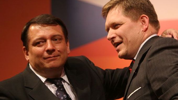Jiří Paroubek a Róber Fico.