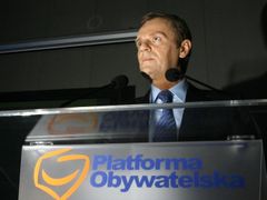 Opoziční vůdce Donald Tusk ze strany Občanská platforma