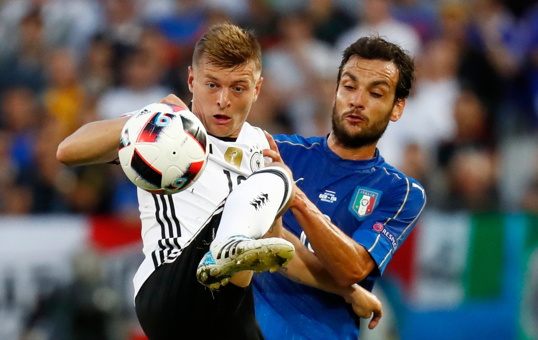 Euro 2016, Německo-Itálie: Toni Kroos - Marco Parolo