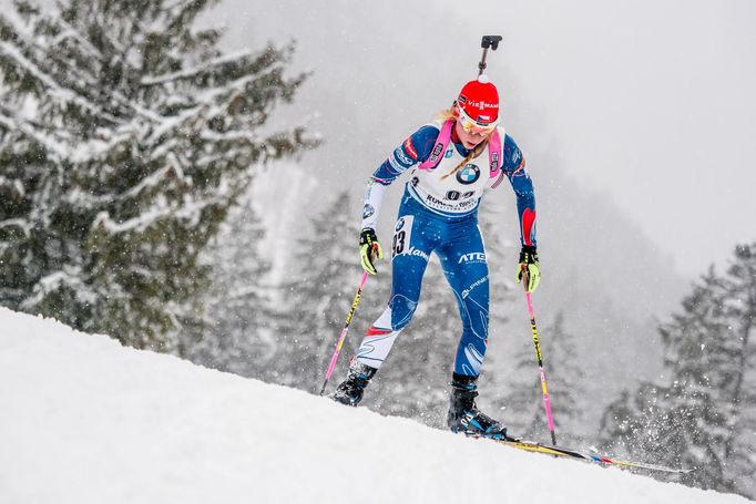 Markéta Davidová ve sprintu (Ruhpolding 2017)