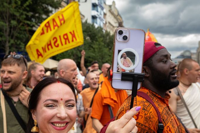 Indický festival vozů Rathayatra hnutí Hare Krišna.