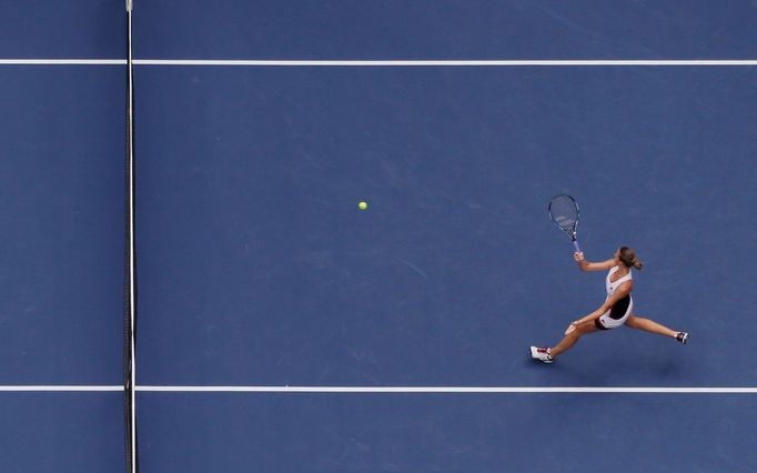 Karolína Plíšková ve finále US Open 2016 s Angelique Kerberoovu.