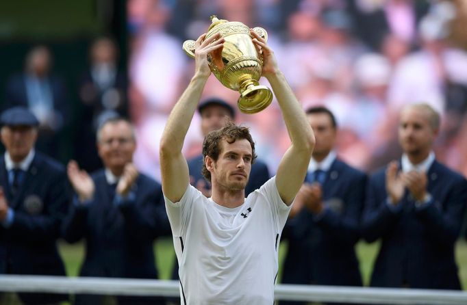 Andy Murray ve finále Wimbledonu 2016.