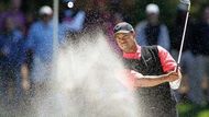 Tiger Woods na sedmém greenu na turnaji v Ponte Vedra Beach