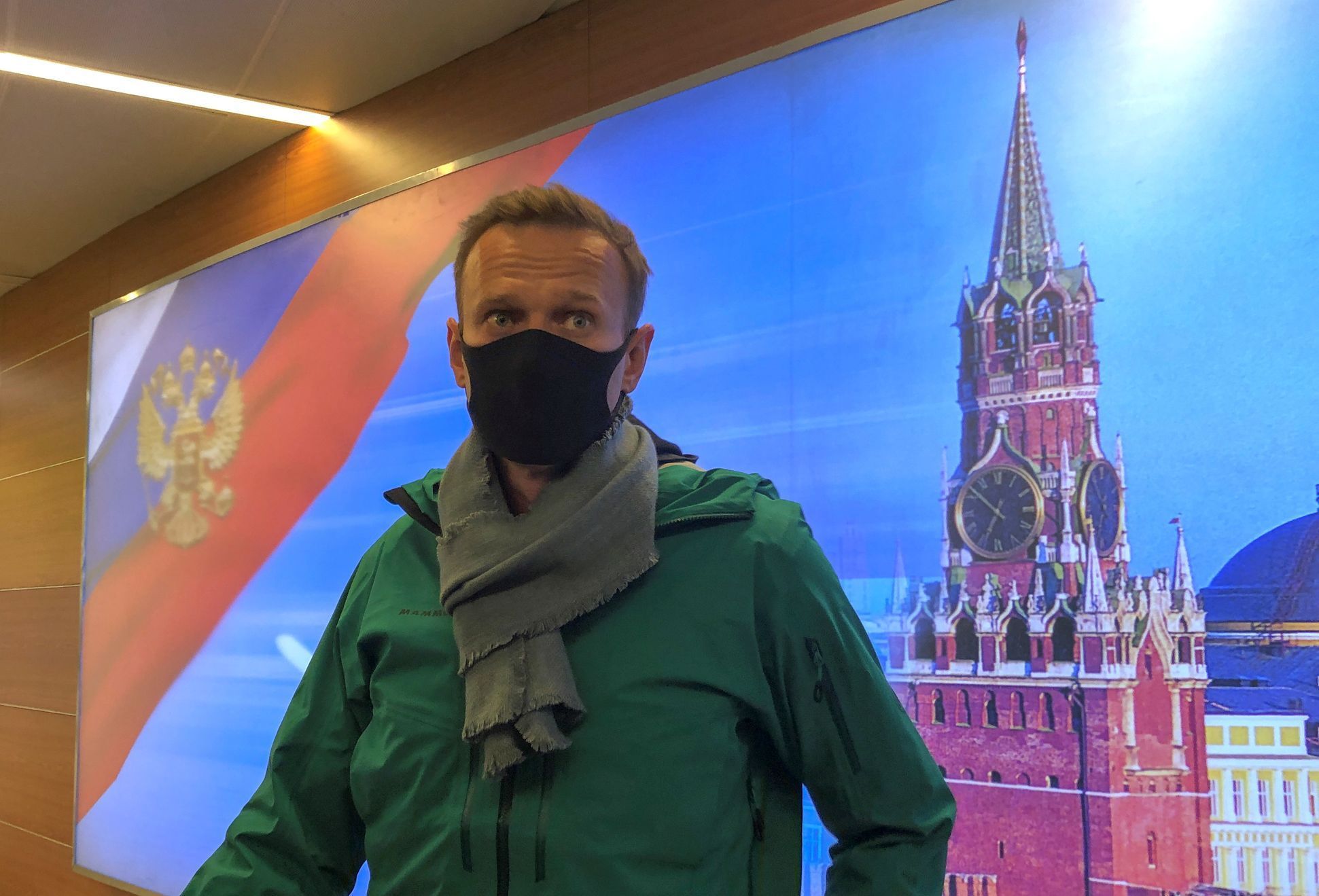 Navalnyj přílet Moskva 2