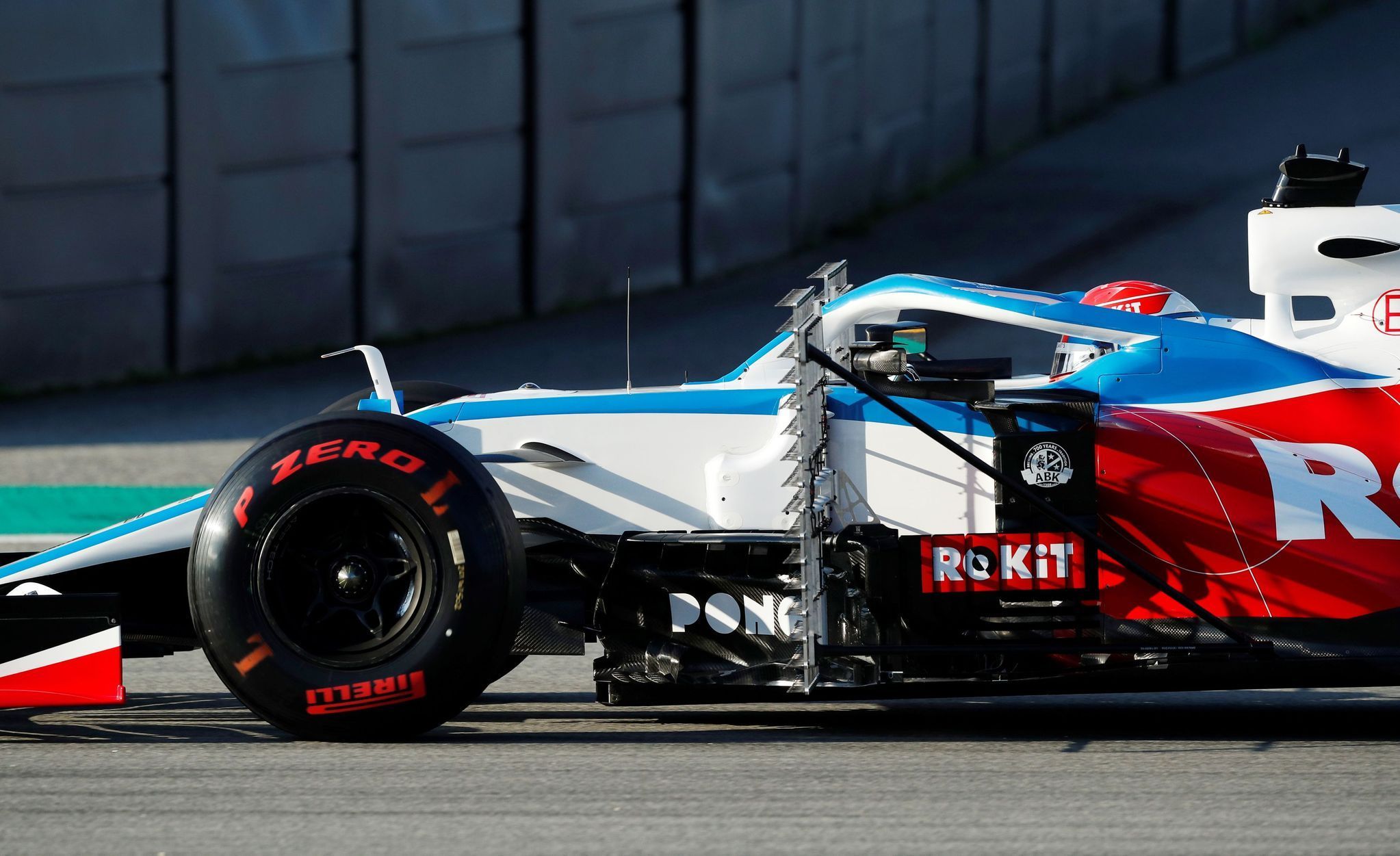 George Russell ve Williamsu při prvních testech F1 v Barceloně 2020