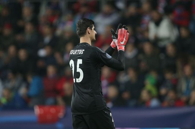 Thibaut Courtois v zápase LM Plzeň - Real Madrid