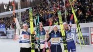 České biatlonistky po závodě ženských štafet