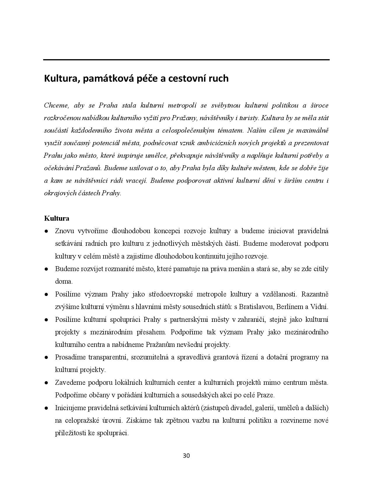 Koaliční program - Praha Sobě - 7. 11. 2018