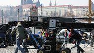 Filmový štáb "zaparkoval" u Rudolfina.