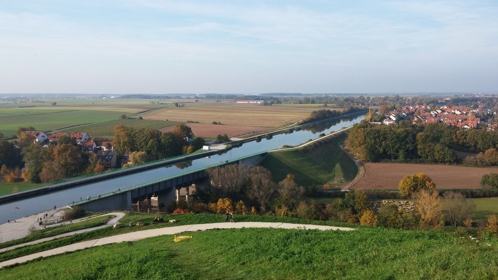 Vodní most Erlangen Bavorsko průplav kanál Rýn-Mohan-Dunaj