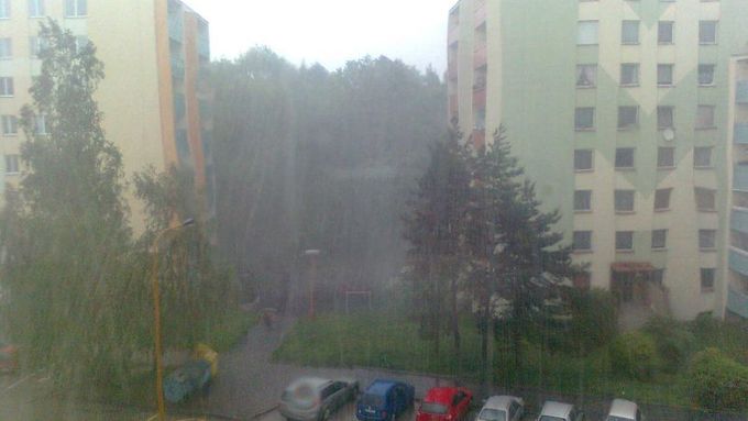 Takto silně pršelo v Havířově.