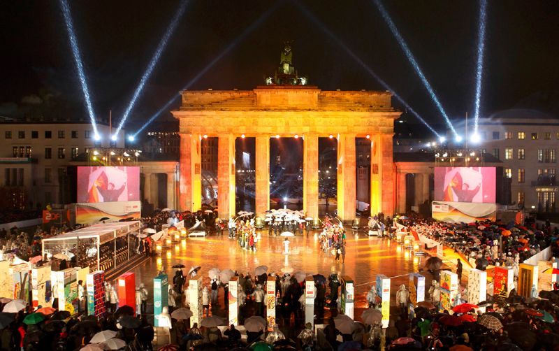 Oslavy pádu zdi v Berlíně