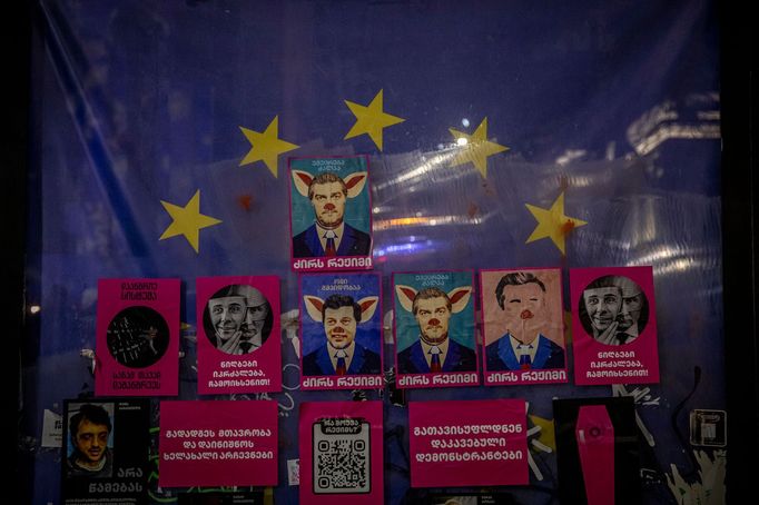 Protesty v Gruzii.