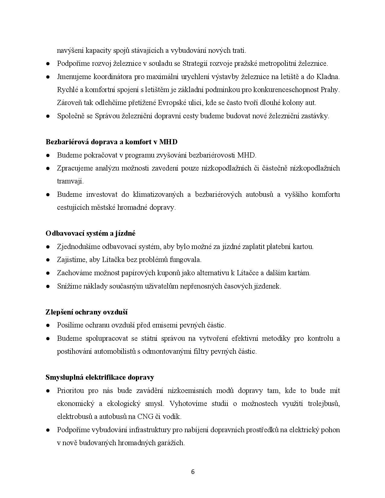 Koaliční program - Praha Sobě - 7. 11. 2018