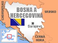Mapa - Bosna a Hercegovina