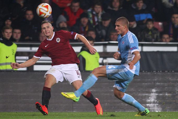 EL, Sparta-Slovan: Pavel Kadeřábek - Erik Čikoš