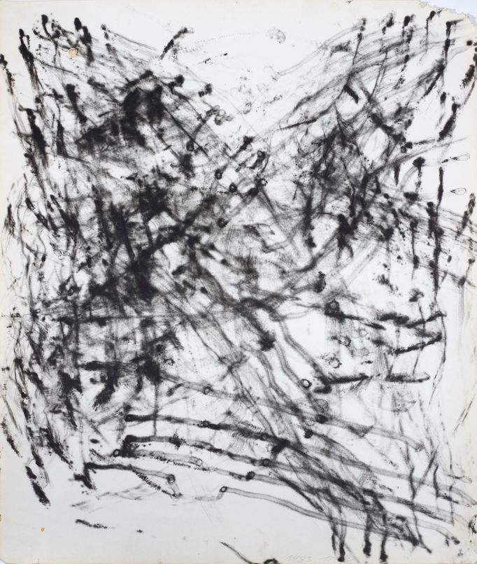 Margita Titlová: Kresba Kirlianovým přístrojem, 1983, barytový papír, 60 × 50 cm.