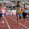 Ukrajinský desetibojař Oleksij Kasjanov vítězí v rozběhu na 100 metrů na Mistrovství Evropy v atletice 2012 v Helsinkách.