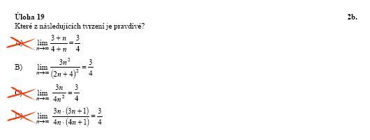 Matematika - vyšší úroveň - úloha 19 - výsledek