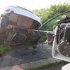 Auto prorazilo u Měnína na Brněnsku most