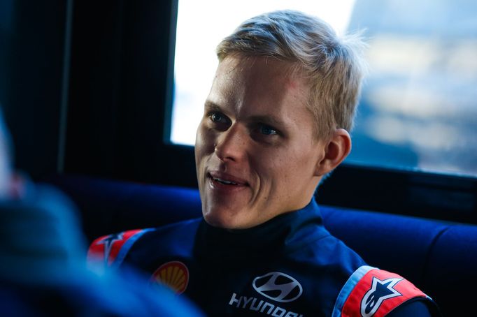 Pilot Hyundai Ott Tänak při testech na Rallye Monte Carlo 2020