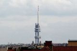 Podobně nepřehlédnutelný je Žižkovský vysílač (též Žižkovská televizní věž či Žižkovská věž). Věž vysoká 216 metrů byla postavena v letech 1985 až 1992. Leží na rozhraní Žižkova a Vinohrad. Ve výšce 93 metrů se nachází vyhlídková kabina.