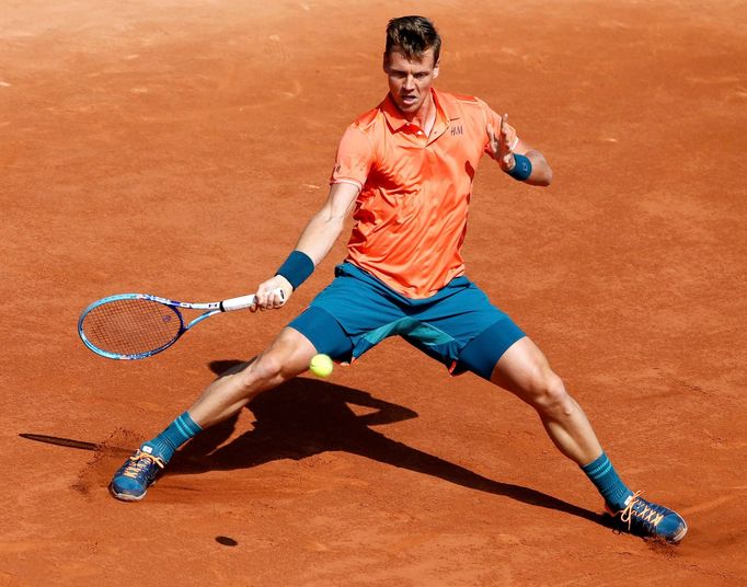 Tomáš Berdych přizápa se 2. kola French Open s Radkem Štěpánkem.