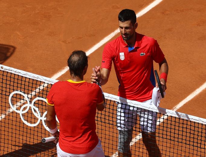 Rafael Nadal, Novak Djokovič. OH Paříž 2024