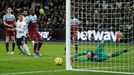 Soccer Football - Premier League - West Ham United v Liverpool - London Stadium, London, Britain - January 29, 2020   Liverpool's Roberto Firmino and Mohamed Salah look o