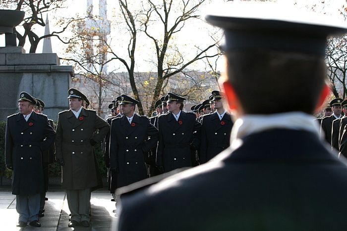 Slavnostní nástup ke Dni veteránů na Vítkově