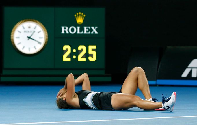 Karolína Plíšková v osmifinále Australian Open 2018.