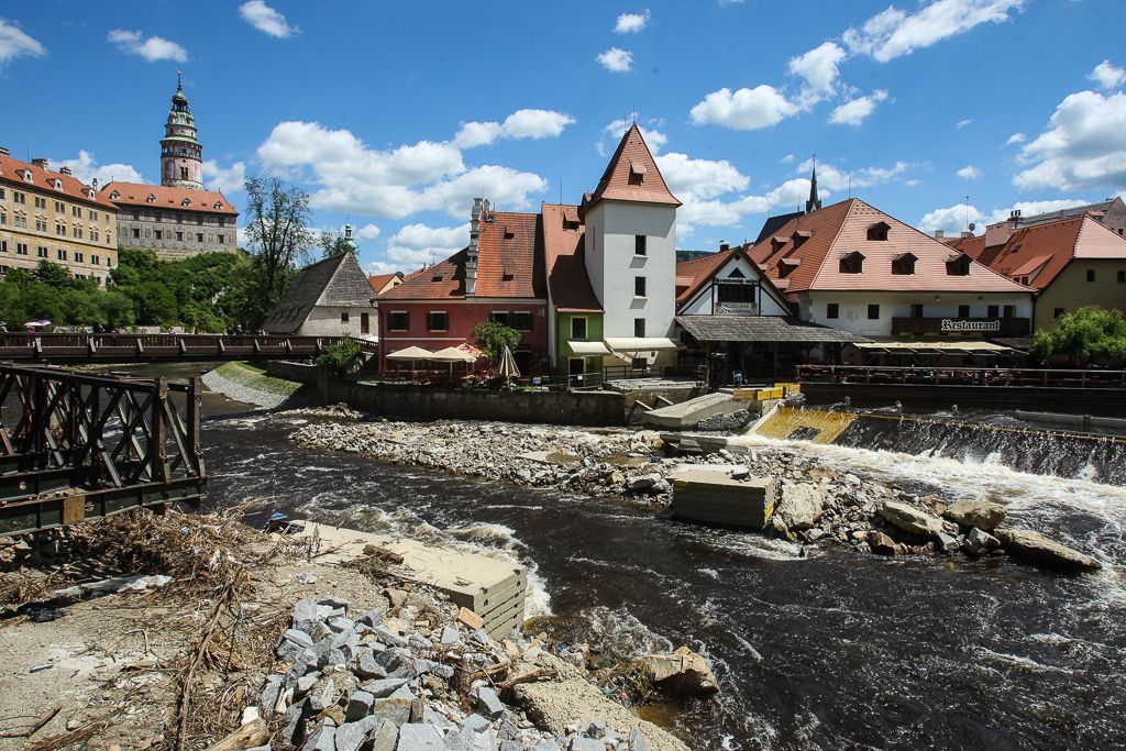 Český Krumlov po povodních