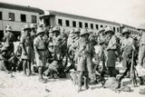 Train was a common means of transport in North Africa those days. However, to reach the besieged Tobruk, the Czechoslovak unit had to take a boat.
