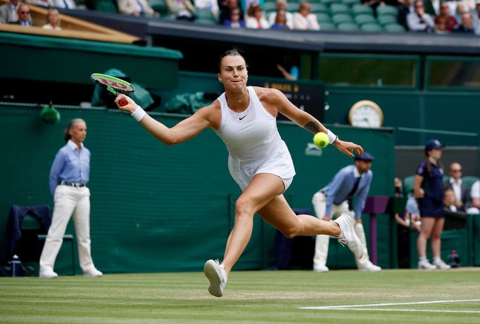 Karolína Plíšková, Aryna Sabalenková, semifinále Wimbledonu 2021