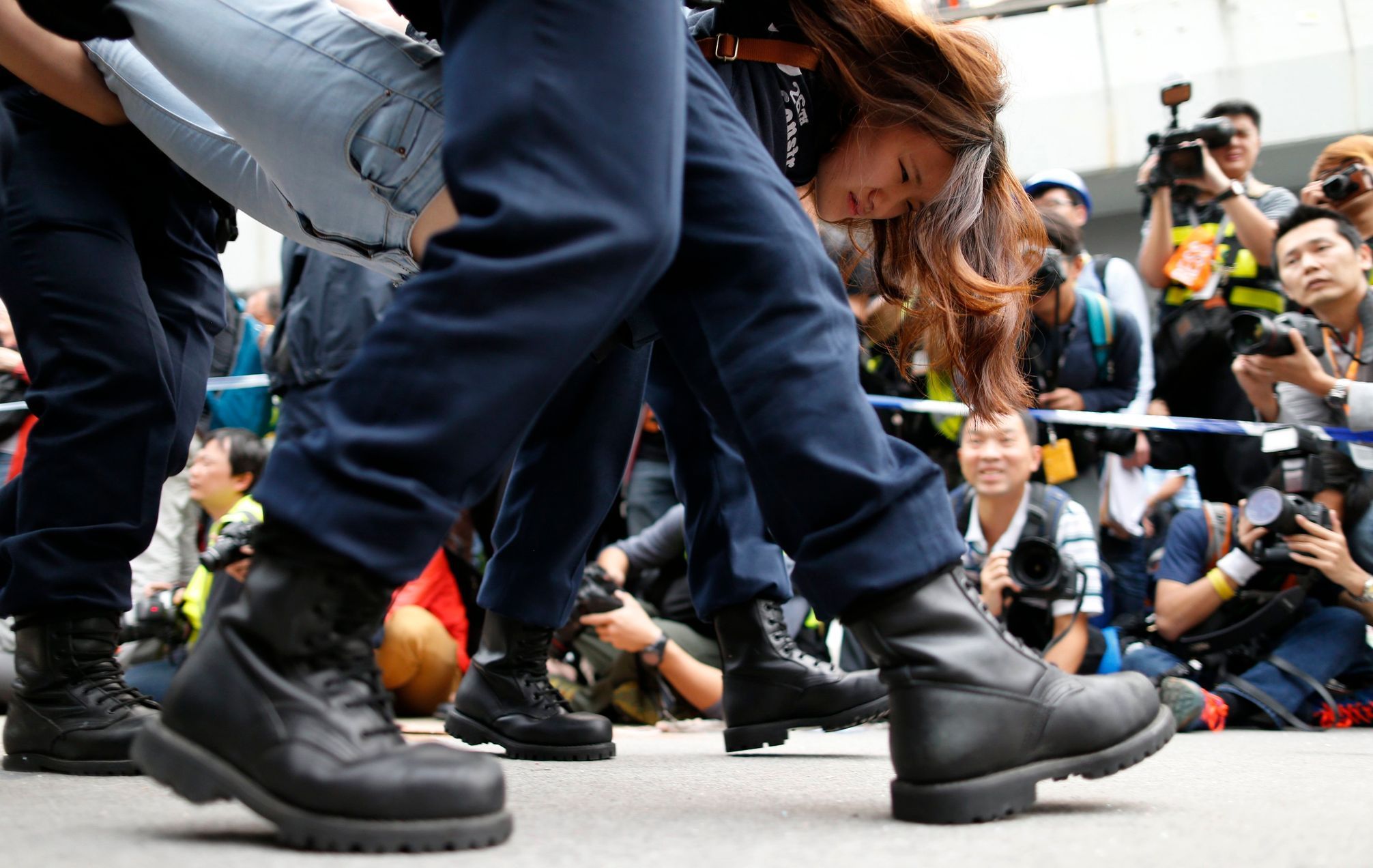 Hongkong - policie - demonstranti