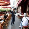 Paříž, Francie, kolportér, noviny, poslední, Le Monde