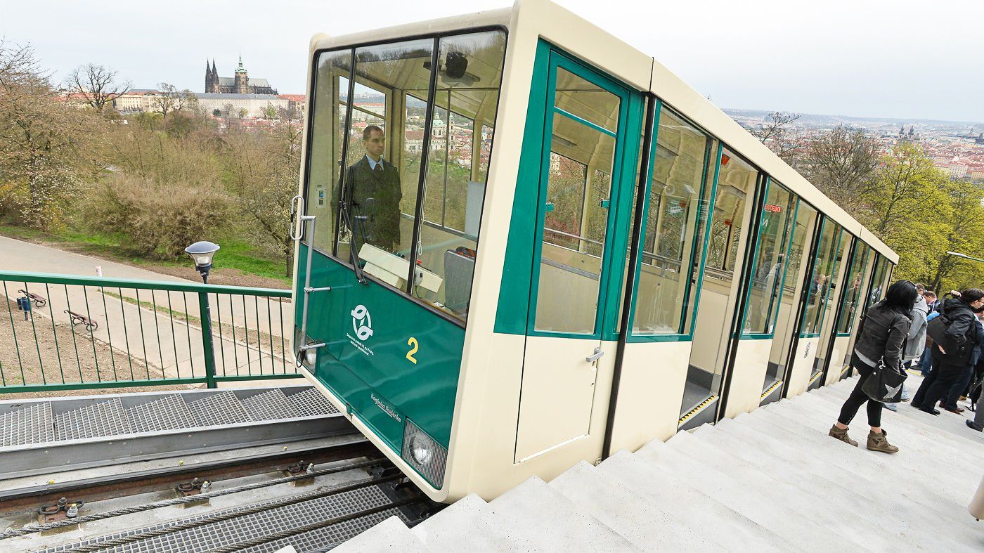 Lanová dráha na Petřín, historie, Praha, MHD, lanovka, Petřín, Domácí