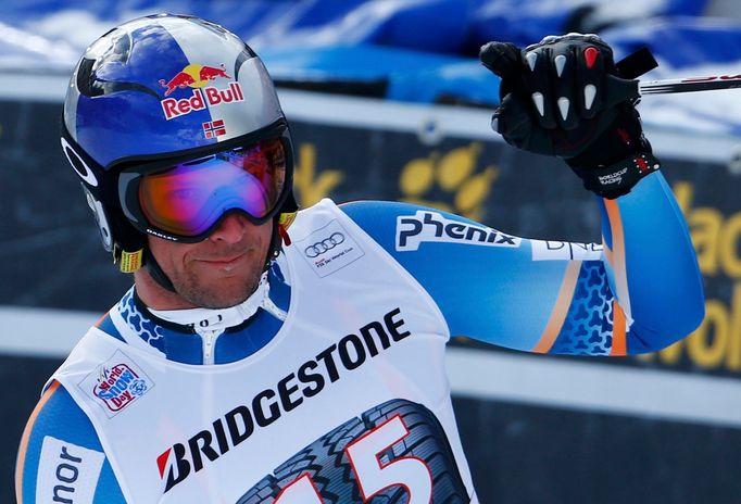 Akse Lund Svindal při superkombinaci ve Wengenu 2014